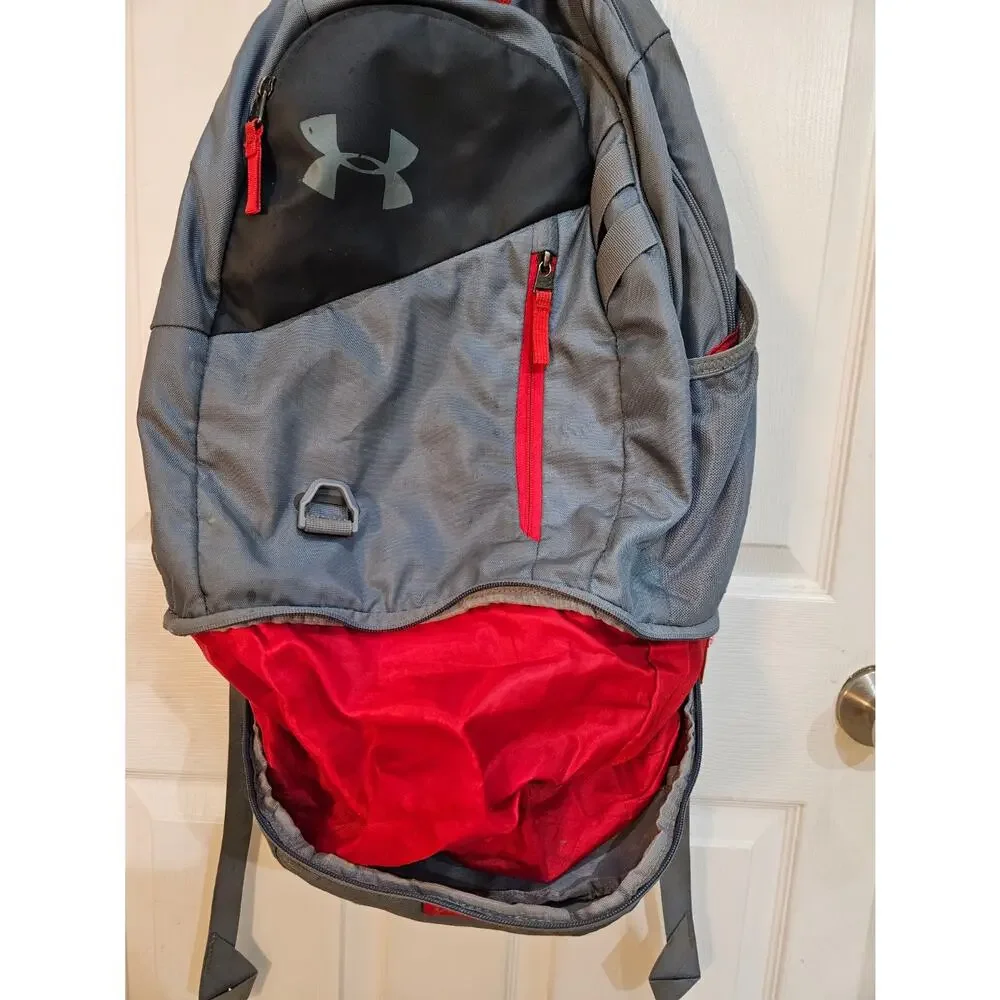 Under Armour Storm Back Pack Gray Red PreOwned